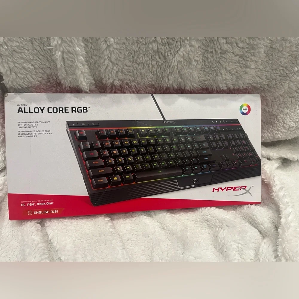 HyperX Alloy Core RGB – Membrane Gaming Keyboard, Comfortable Quiet Silent Keys‎